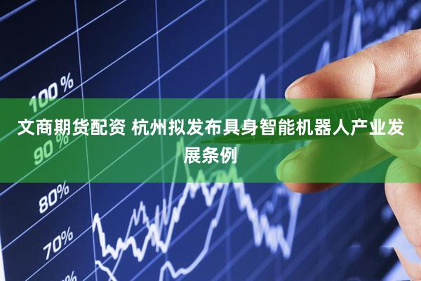 文商期货配资 杭州拟发布具身智能机器人产业发展条例