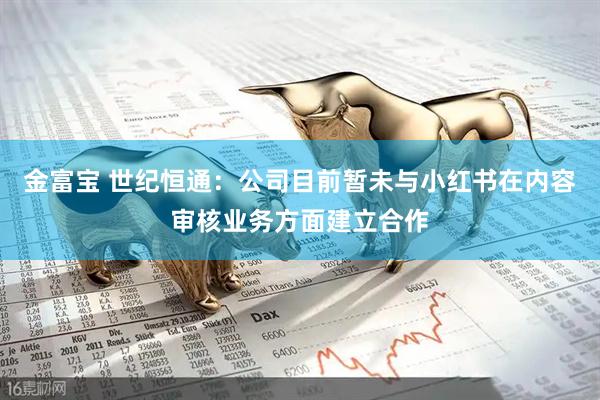 金富宝 世纪恒通：公司目前暂未与小红书在内容审核业务方面建立合作